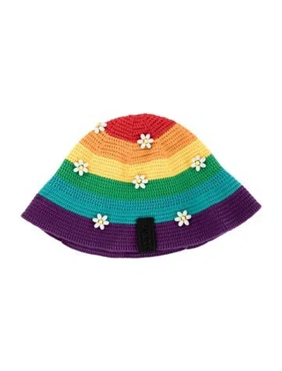 Pre-owned Loewe Rainbow Hat In Purple