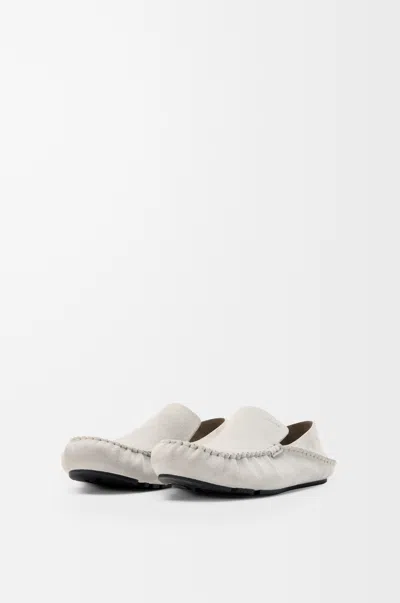 Loewe Rambla Driving Loafer In Suede Leather Skin Size: 45 For Man In Multi