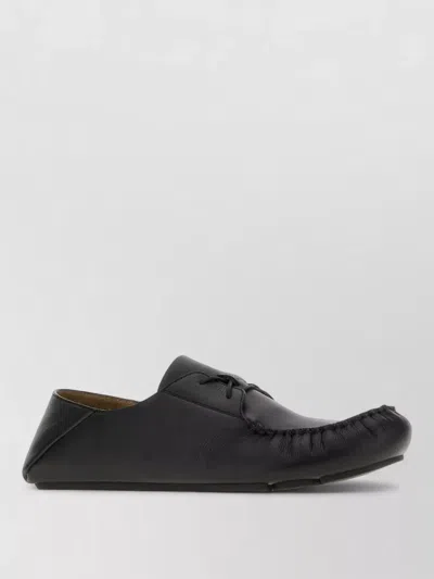 Loewe Rambla Lace Up Leather Moccasin Loafers In Animal Print