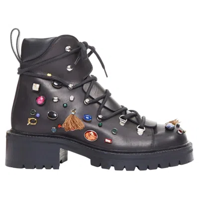 Pre-owned Loewe Rare  Studio 2023 Sudio Ghibli Howls Moving Castle Combat Boots E In Black