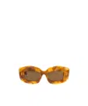 Loewe 'vision' Rectangular Frame Tortoiseshell Sunglasses In Brown
