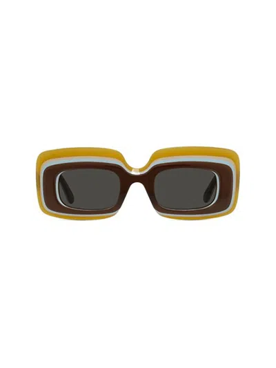 Loewe Rectangle Frame Sunglasses In Multi