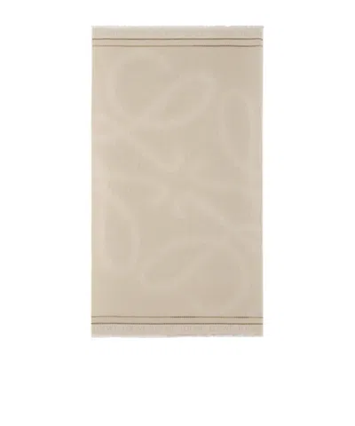 Loewe Rectangular Beach Towel In Light Beige