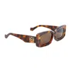 Loewe Tortoiseshell Rectangular Sunglasses In Black