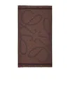Loewe Anagram Cotton Pareo Scarf In Black/brown