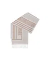 Loewe Womens Light Beige Branded Wool And Cashmere Scarf In Multi