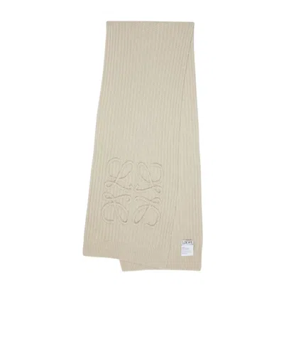 Loewe Rectangular Scarf In Nude