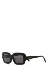 Loewe Slim Rectangular Cat-eye Sunglasses In Black Acetate In Black