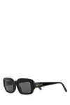 Loewe Slim Rectangular Cat-eye Sunglasses In Black Acetate In Black