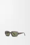 Loewe Oversized Rectangle-frame Acetate Sunglasses In Gray