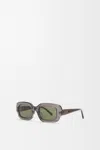Loewe Oversized Rectangle-frame Acetate Sunglasses In Gray