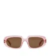 Loewe Rectangular Steps Sunglasses In Pink
