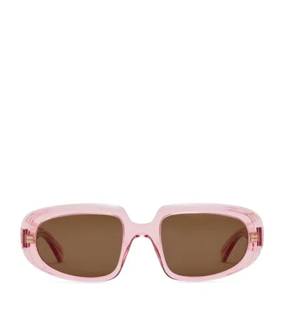 Loewe Rectangular Steps Sunglasses In Pink