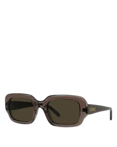 Loewe Rectangular Sunglasses, 51mm In Brown