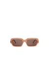 Loewe Acetate Rectangular Slim Sunglasses In Brown