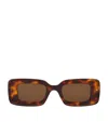 Loewe Chunky Anagram 46mm Rectangular Sunglasses In Multi