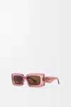 Loewe Rectangular Sunglasses For Woman In Brown