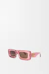 Loewe Rectangular Sunglasses For Woman In Pink