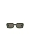 Loewe Anagram Beveled Acetate Rectangle Sunglasses In Gray