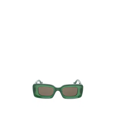 Loewe Rectangular Sunglasses In Green