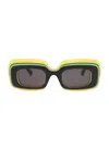 Loewe Rectangular Sun Glasses Multicolor In Multi