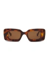 Loewe Chunky Anagram 46mm Rectangular Sunglasses In Havana