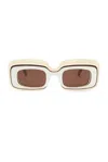 Loewe Woman Sunglass Paulas Ibiza Lw40139u In Ivory & Brown