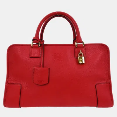 Pre-owned Loewe Red Amazona 36 Handbag