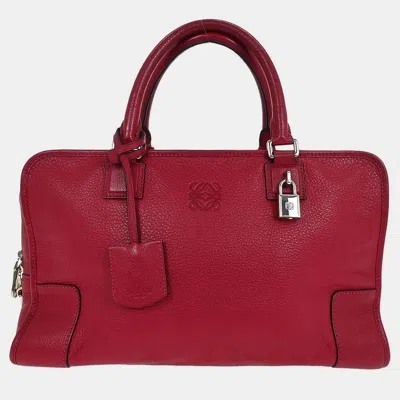 Pre-owned Loewe Red Amazona 36 Handbag