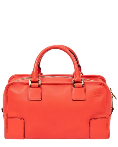 Loewe Red Calfskin Leather Amazona 28 In Orange