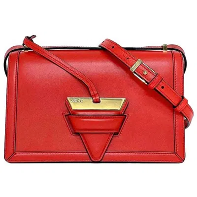 Pre-owned Loewe Red Color Leather Handbag Shoulder Bag ()