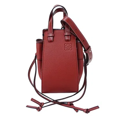 Pre-owned Loewe Red Color Leather Handbag Shoulder Bag ()