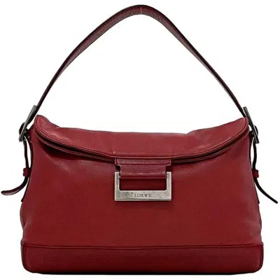 Pre-owned Loewe Red Color Leather Handbag Shoulder Bag ()