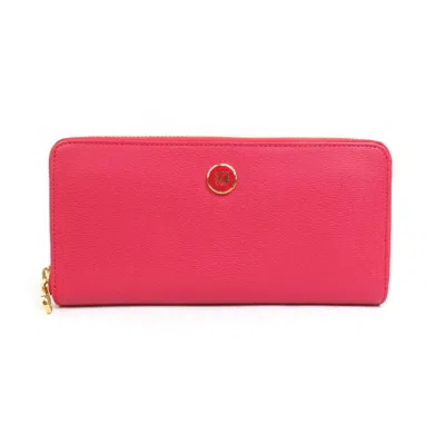 Pre-owned Loewe Red Color Leather Long Wallet (bi-fold) ()