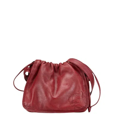 Pre-owned Loewe Red Color Leather Shoulder Bag ()