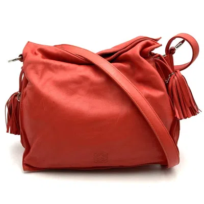 Pre-owned Loewe Red Color Leather Shoulder Bag ()