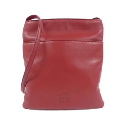 Pre-owned Loewe Red Color Leather Shoulder Bag ()