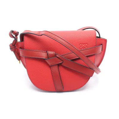 Pre-owned Loewe Red Color Leather Shoulder Bag ()