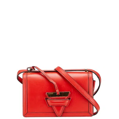 Pre-owned Loewe Red Color Leather Shoulder Bag ()
