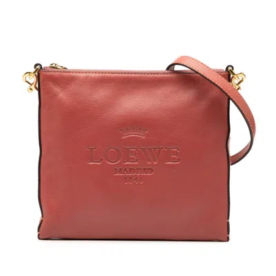 Pre-owned Loewe Red Color Leather Shoulder Bag ()
