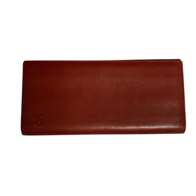 Pre-owned Loewe Red Color Wallet (bi-fold) ()