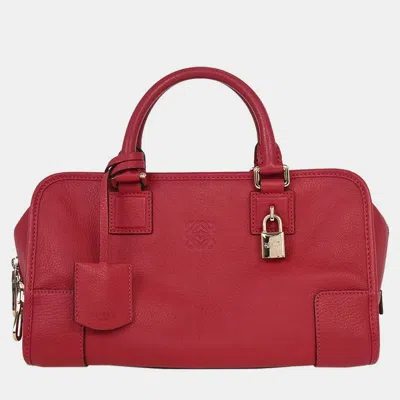Pre-owned Loewe Red Leather Amazona 28 Handbag