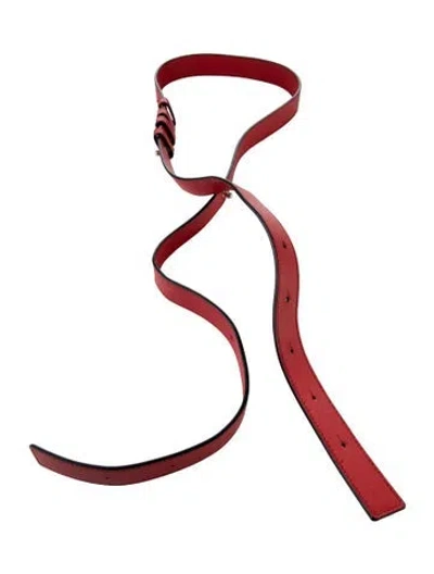 Pre-owned Loewe Red Leather Bag Strap