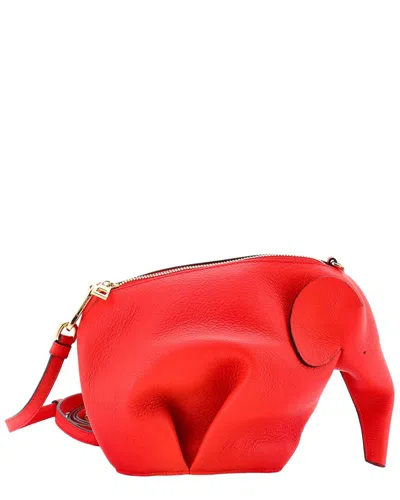Loewe Red Leather Elephant Crossbody Mini (authentic Pre-loved)