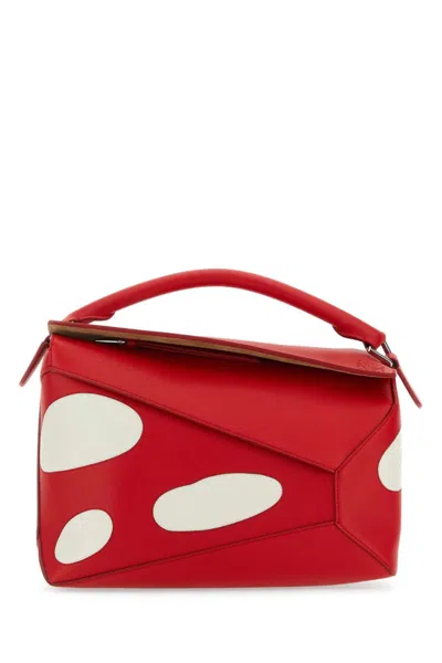 Loewe Red Mushroom Puzzle Crossbody Bag