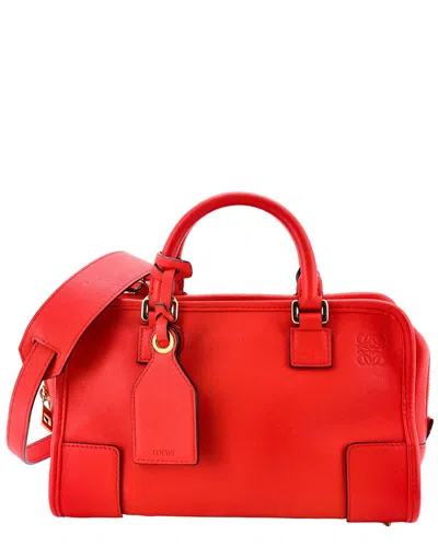 Loewe Red Sheep Leather Amazona Nm Bag 23 (authentic Pre-loved)