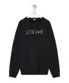 Loewe Logo Embroidery Crewneck Sweatshirt In Black