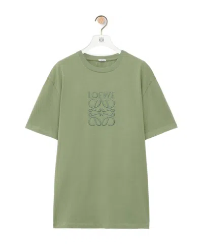 Loewe Regular Fit T-shirt In Cotton In Green