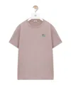 Loewe Logo-embroidered Cotton-jersey T-shirt In Pink