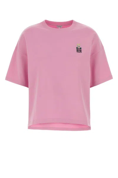 Loewe Regular Fit T-shirt In Pink